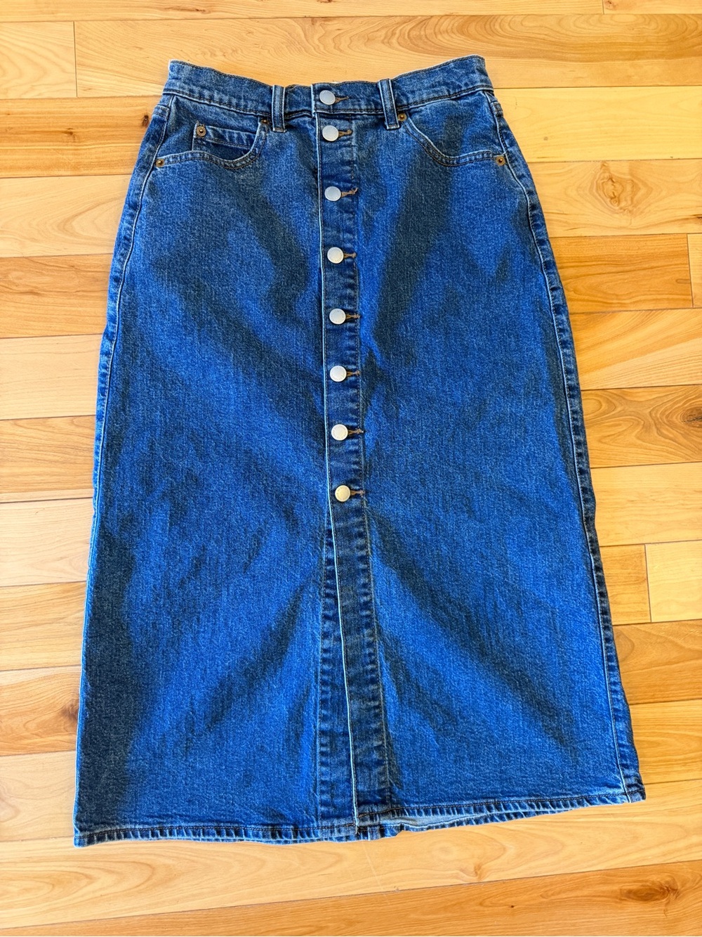 Universal Thread Women's A-Line Midi Denim Skirt—Size 2